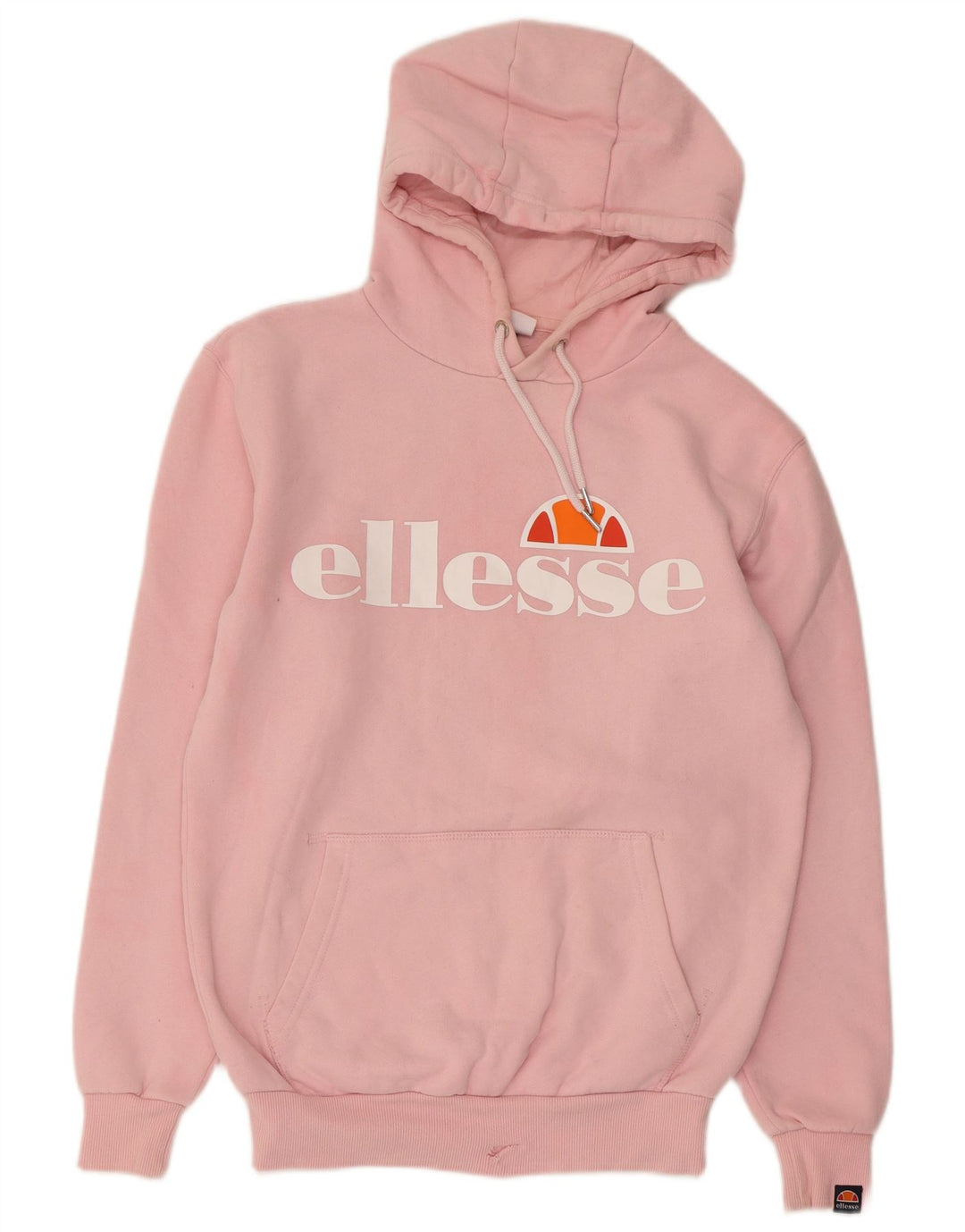 ELLESSE Pulover supradimensionat pentru femei cu glugă cu grafică UK 8 mic bumbac roz