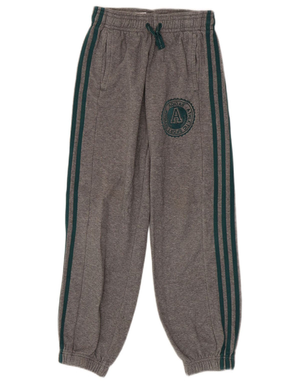 Pantaloni de antrenament cu grafic pentru băieți Adidas Pantaloni de jogging 11-12 ani, gri cu pete
