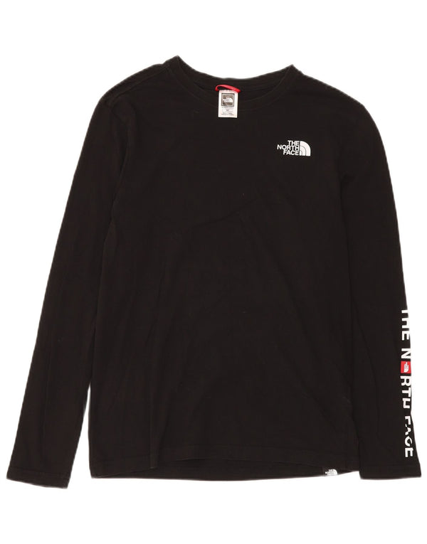 Top grafic pentru bărbați THE NORTH FACE cu mânecă lungă, bumbac negru mic
