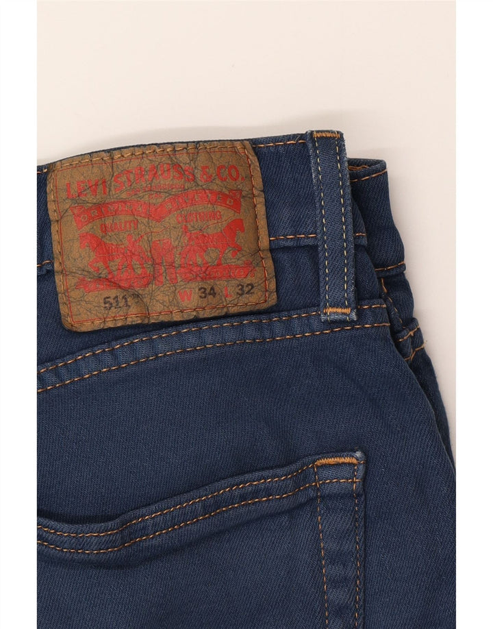 Blugi 511 Slim LEVI'S pentru bărbați W34 L32 Bumbac albastru
