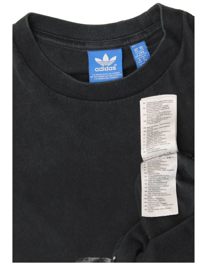 Tricou grafic Adidas pentru femei Top UK 6 XS Bumbac negru