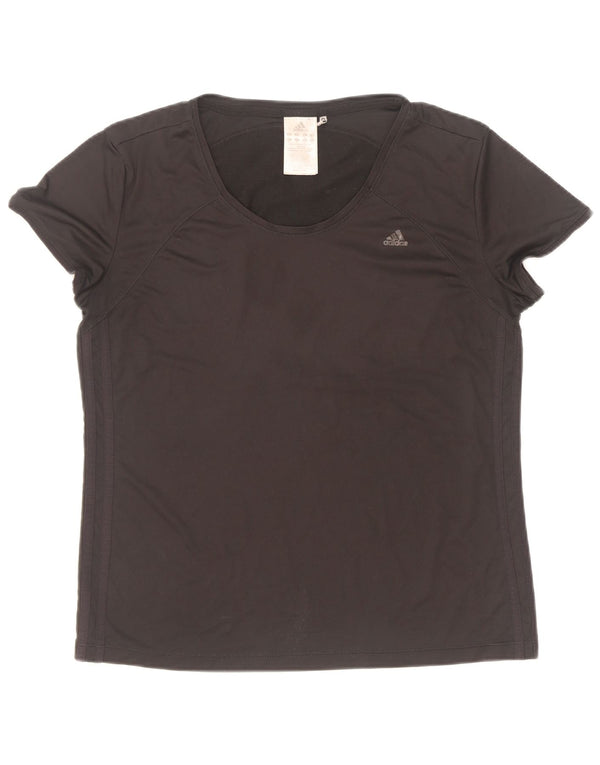 Tricou Adidas Climacool pentru femei Top UK 16 Poliester negru mare