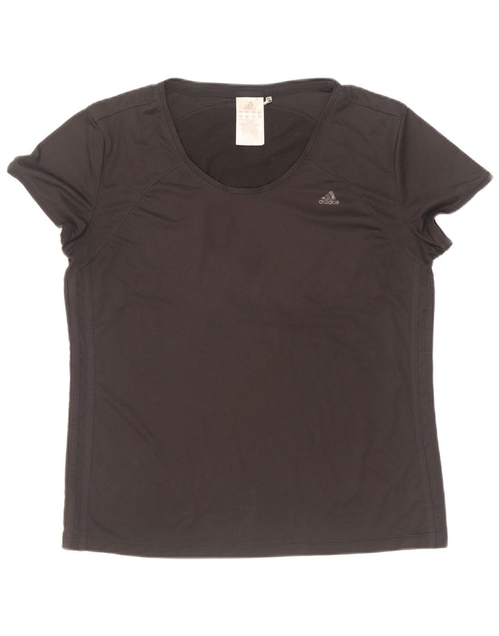 Tricou Adidas Climacool pentru femei Top UK 16 Poliester negru mare