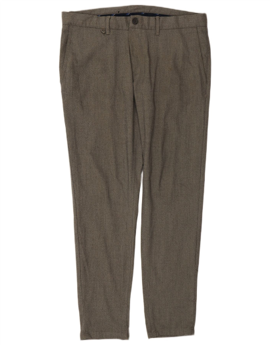 Pantaloni chino slim pentru bărbați Zara EU 42 Large W32 L29 Gri Poliester