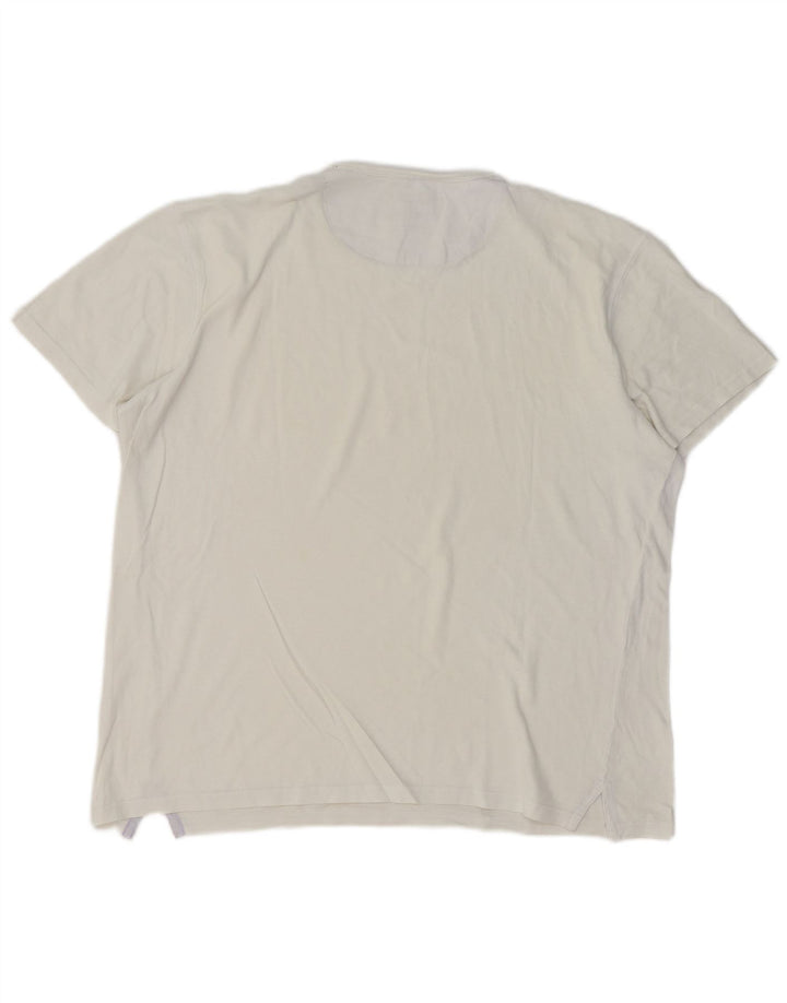 Tricou Massimo Dutti pentru bărbați Top mare alb catifelat