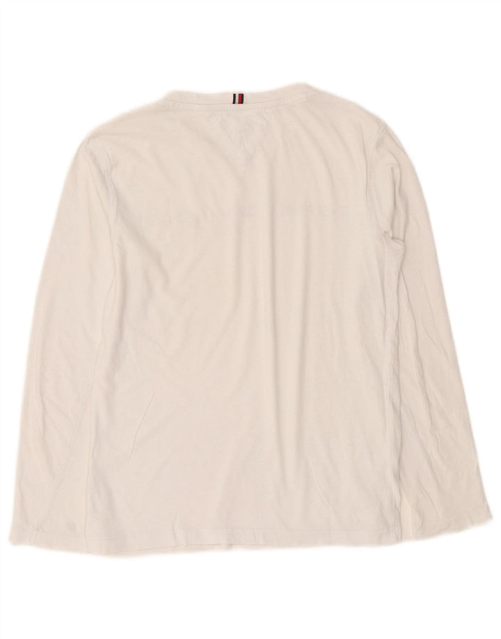 Top grafic pentru băieți Tommy Hilfiger cu mânecă lungă, 11-12 ani, alb