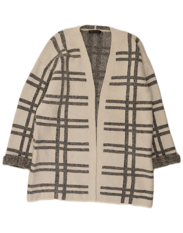 Pulover cardigan cu paragate pentru femei Marks & Spencer UK 16, cu carouri albe mari