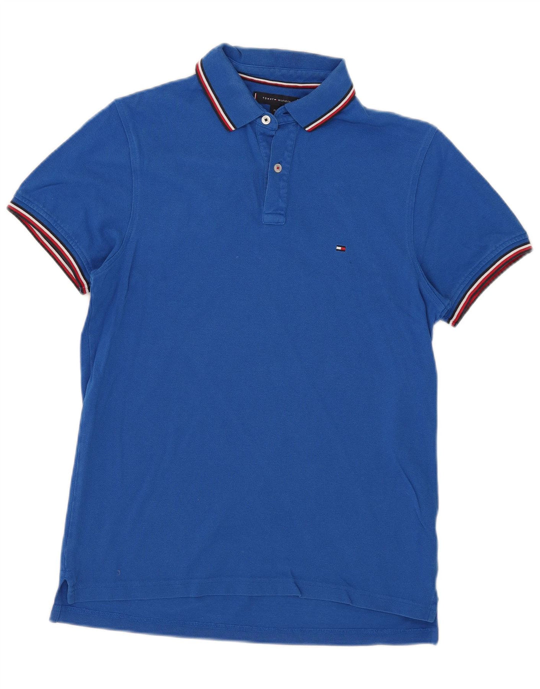 Cămașă polo pentru bărbați Tommy Hilfiger Slim Fit, cu dungi albastre medii