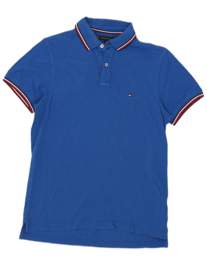 Cămașă polo pentru bărbați Tommy Hilfiger Slim Fit, cu dungi albastre medii