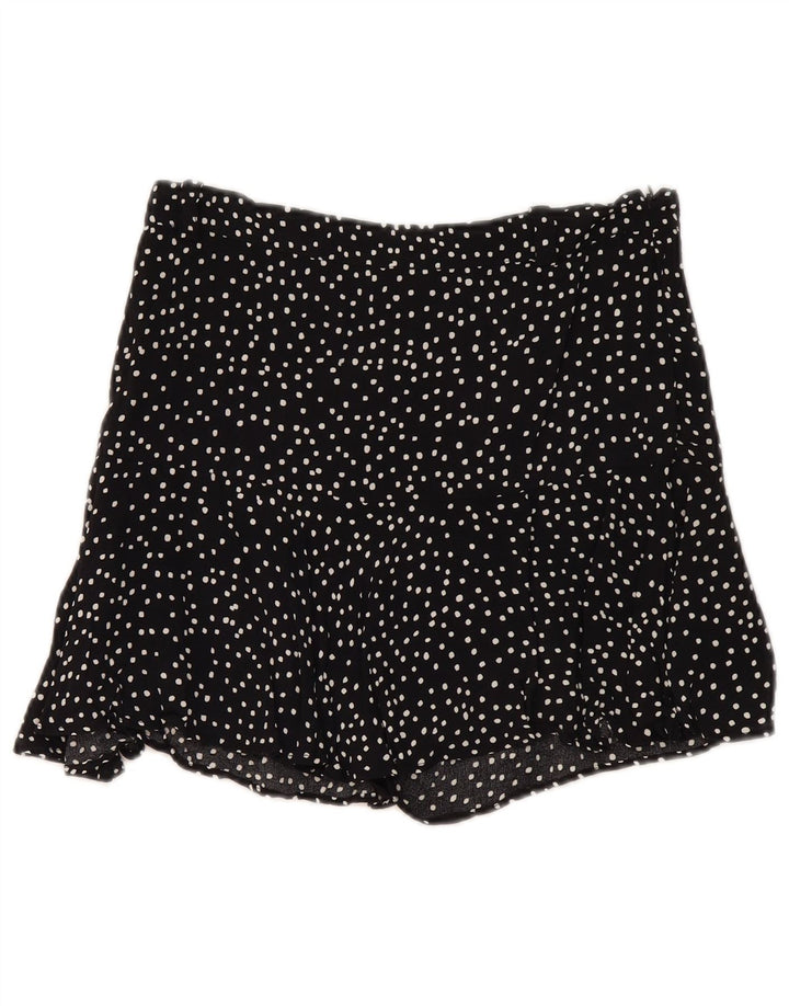 Skort pentru femei Zara UK 14 Medium Black Spotted Viscose