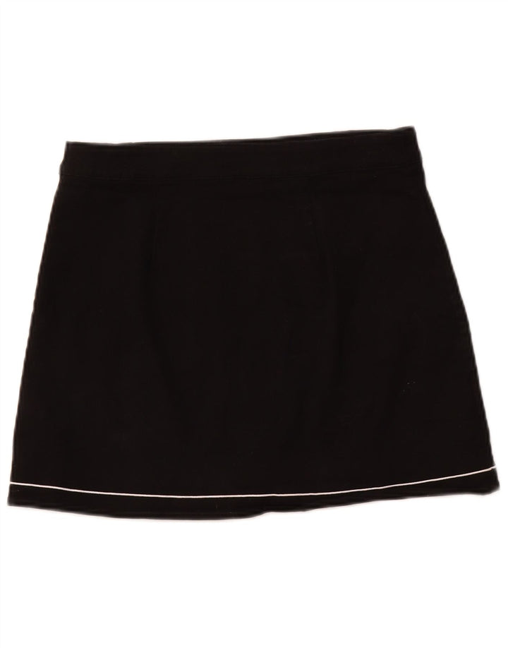 TOMMY HILFIGER Fusta mini Wrap pentru femei, mediu W28, bumbac negru