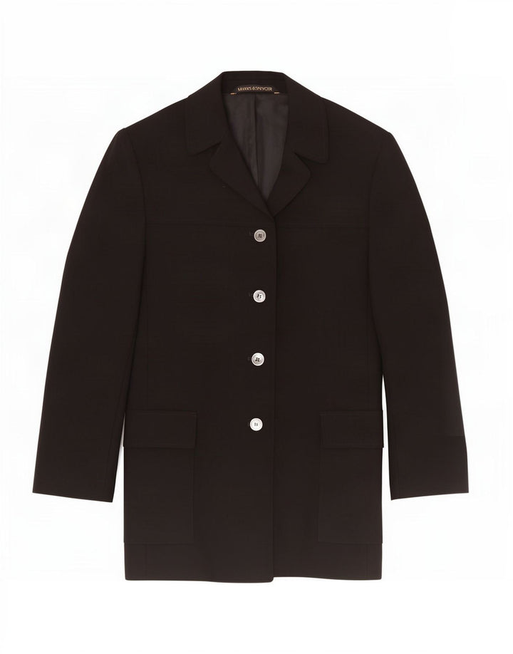 Marks & Spencer pentru femei St. Michael Blazer Jacket UK 12 Medium Black