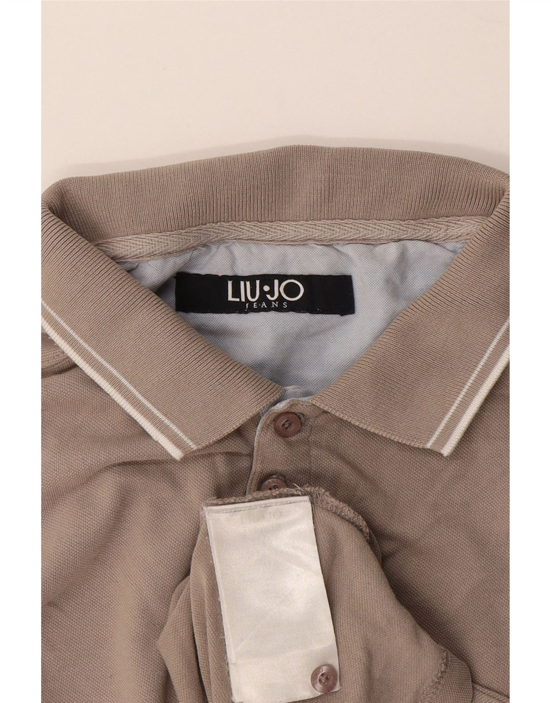 Tricou polo pentru bărbați Liu Jo bumbac gri mediu