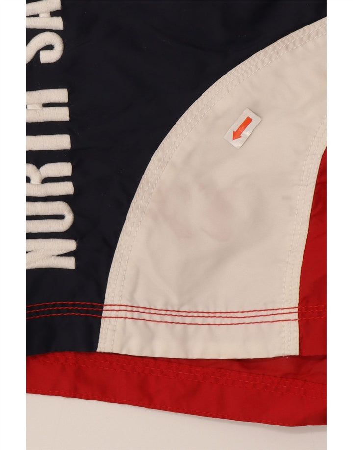 Pantaloni scurți de înot North Sails pentru bărbați, roșii mici, poliamidă color bloc