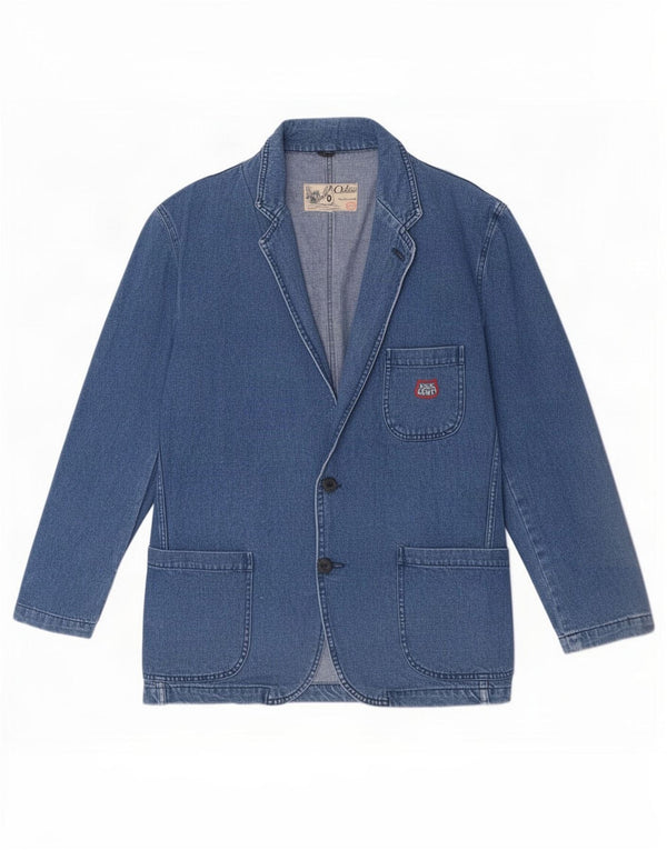 Jachetă Ontario pentru bărbați din denim cu 2 nasturi, UK 42 XL, bumbac albastru