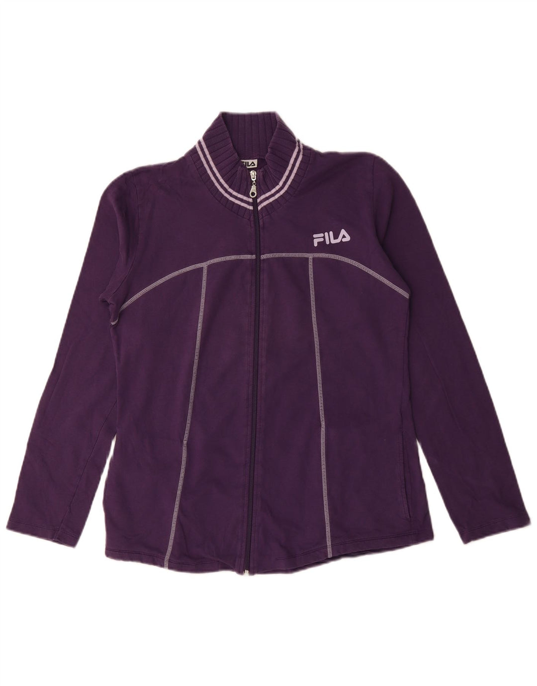 Jachetă de top pentru trening Fila pentru femei UK 16, mare, mov, bumbac