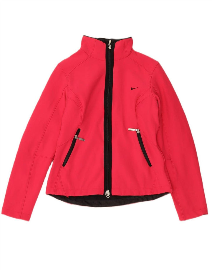 NIKE Womens Tracksuit Top Jacket US 4/6 Small Pink Polyamide