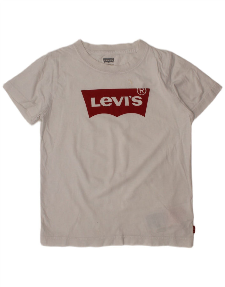 Tricou grafic LEVI'S pentru baieti Top 7-8 ani bumbac alb