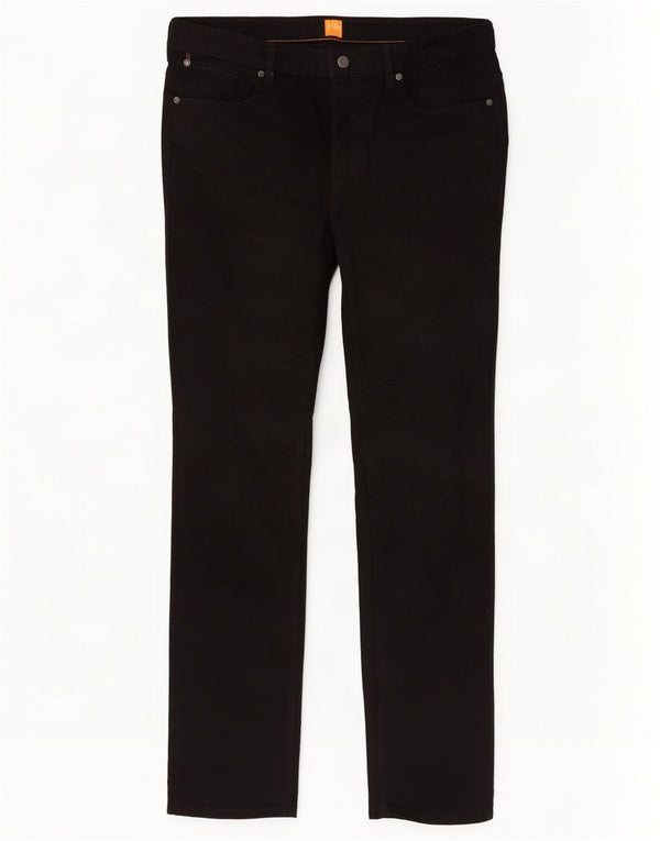 Blugi slim pentru bărbați Hugo Boss W36 L36 bumbac negru