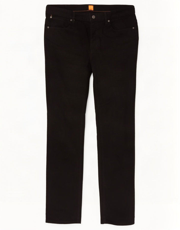Blugi slim pentru bărbați Hugo Boss W36 L36 bumbac negru