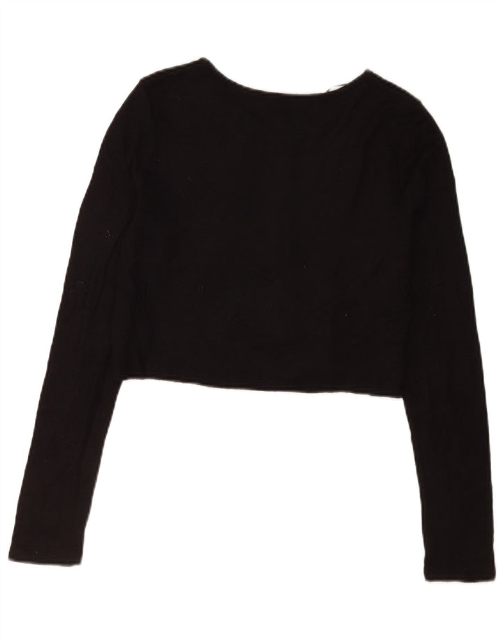 Pulover cardigan pentru femei Zara UK 12 Medium Black Viscose