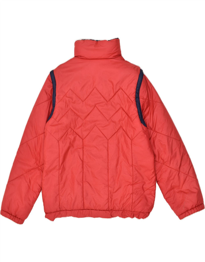 VINTAGE Womens Padded Jacket UK 14 Medium Red Polyamide Vintage Vintage and Second-Hand Vintage from Messina Hembry 