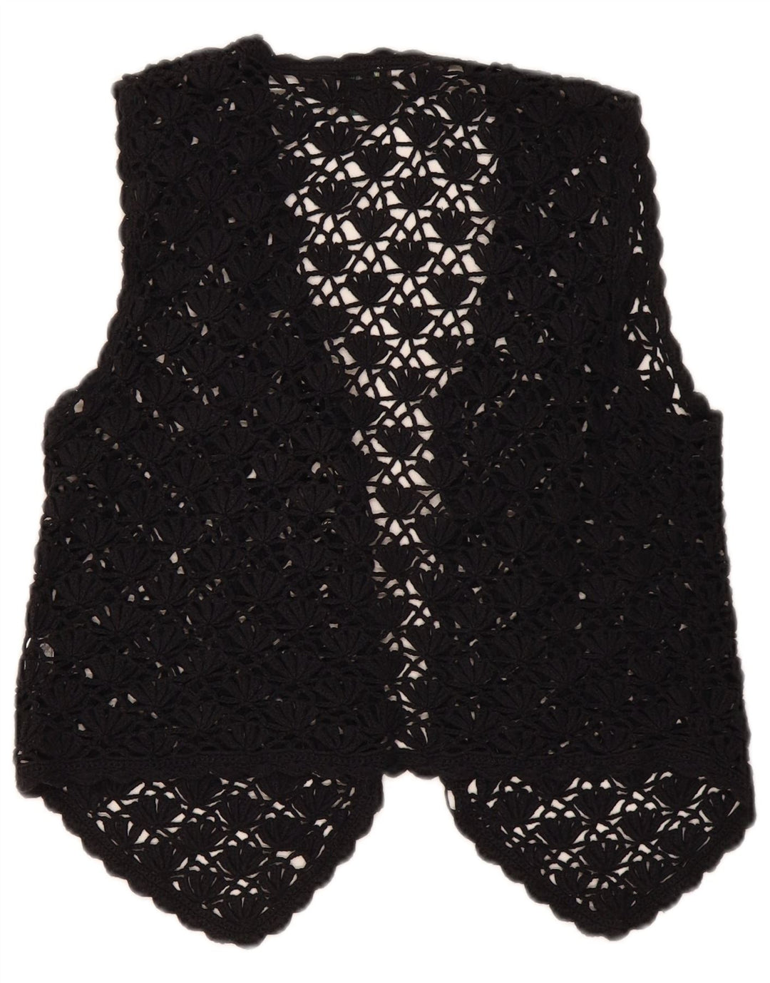Top cardigan croșetat Premode pentru femei UK 12, bumbac mediu negru