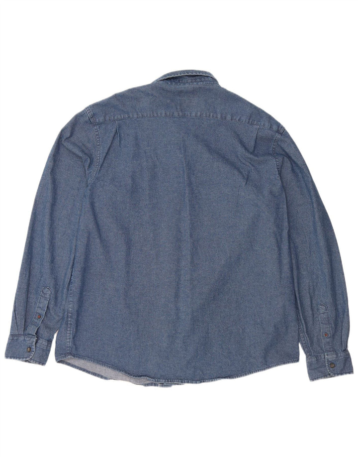 Cămașă din blugi pentru bărbați Wrangler XL, bumbac, albastru bleumarin