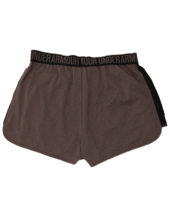 Pantaloni scurți sport grafic Under Armour pentru femei UK 14 Medium Gri Colorblock