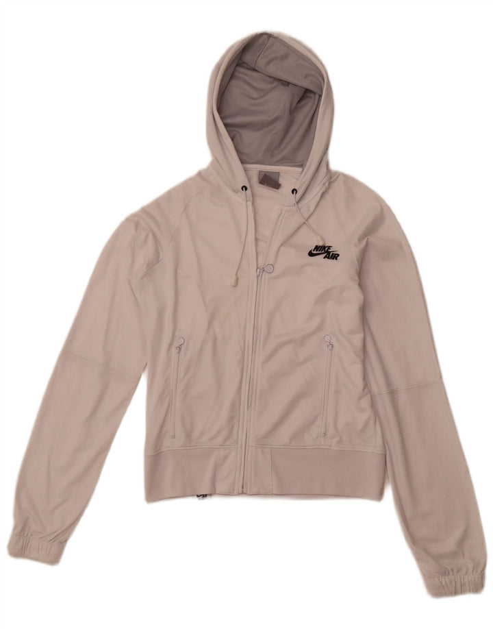 Pulover NIKE pentru femei, cu fermoar, alb mediu, UK 10/12