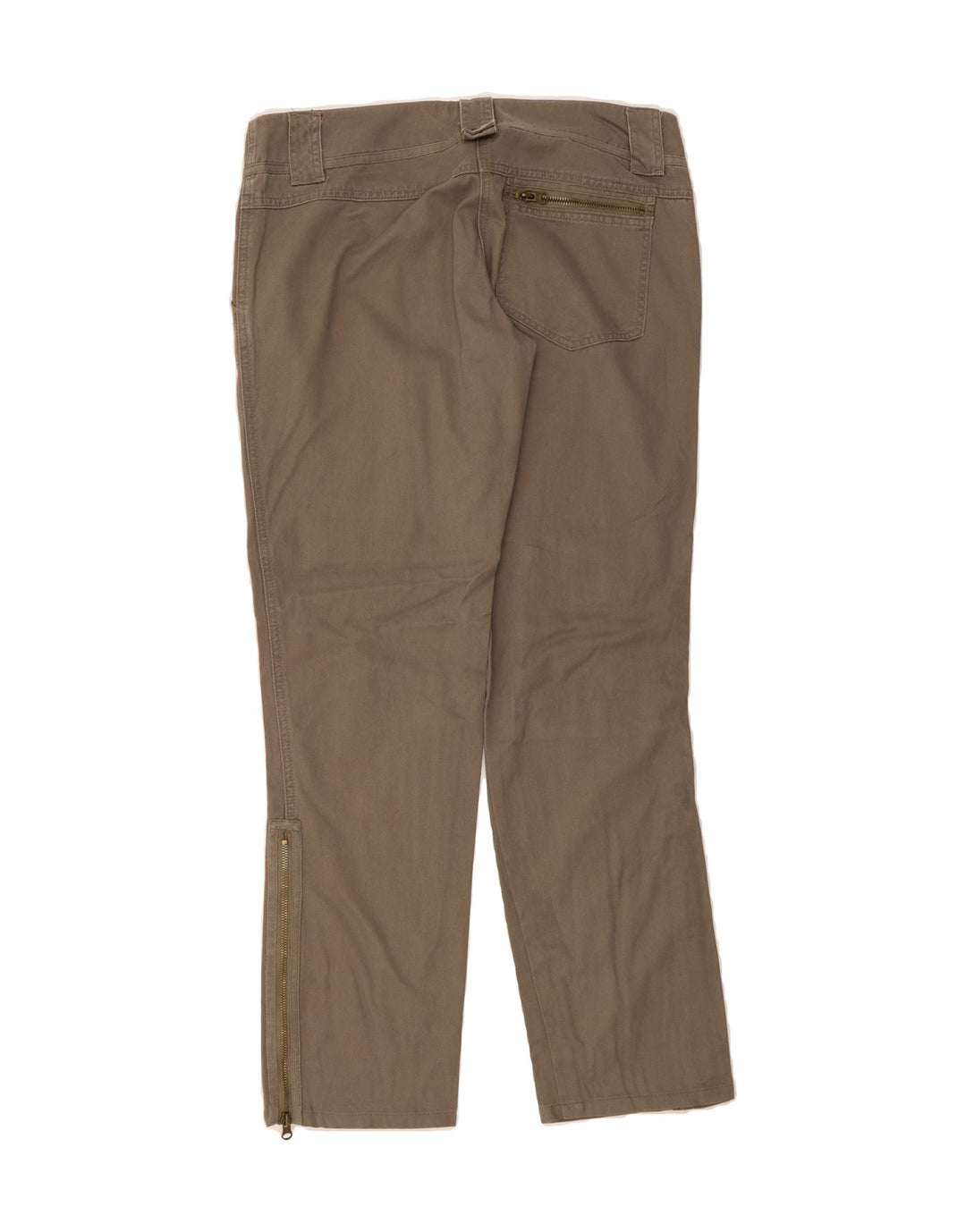 BENETTON Womens Straight Cargo Trousers W34 L32 Khaki Vintage Benetton and Second-Hand Benetton from Messina Hembry 