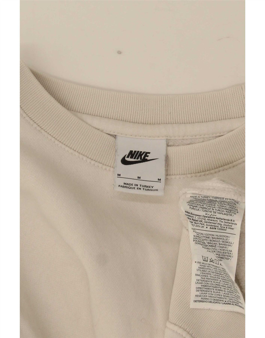 Hanorac grafic Nike pentru bărbați, bumbac alb mediu