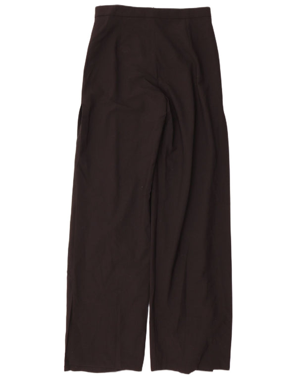 Pantaloni casual pentru femei Zara cu picioare late Mediu L28 L35 Poliester negru