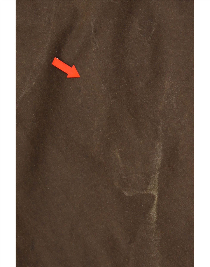 Pardesiu vintage pentru bărbați din bumbac cerat UK 40 mare maro