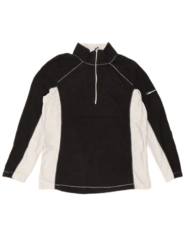 Pulover pentru bărbați Eddie Bauer, cu fermoar și gât, din lână, mare, negru, din poliester