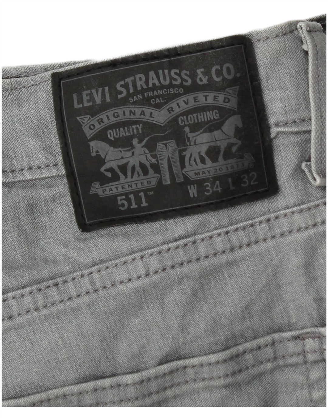 Blugi Levi's 511 Slim pentru bărbați W34 L32 bumbac gri