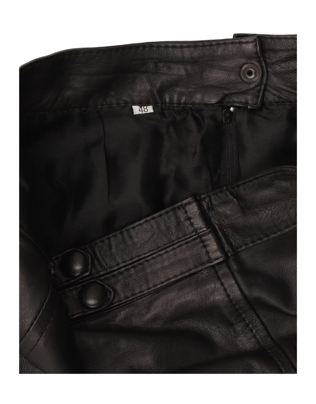 Fusta din piele vintage pentru femei W30 Medium Black