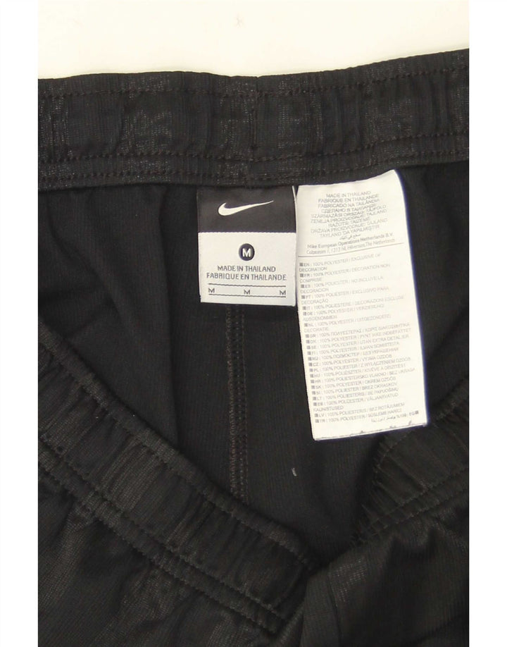Pantaloni scurți sport Nike pentru bărbați, poliester cu dungi medii, negre