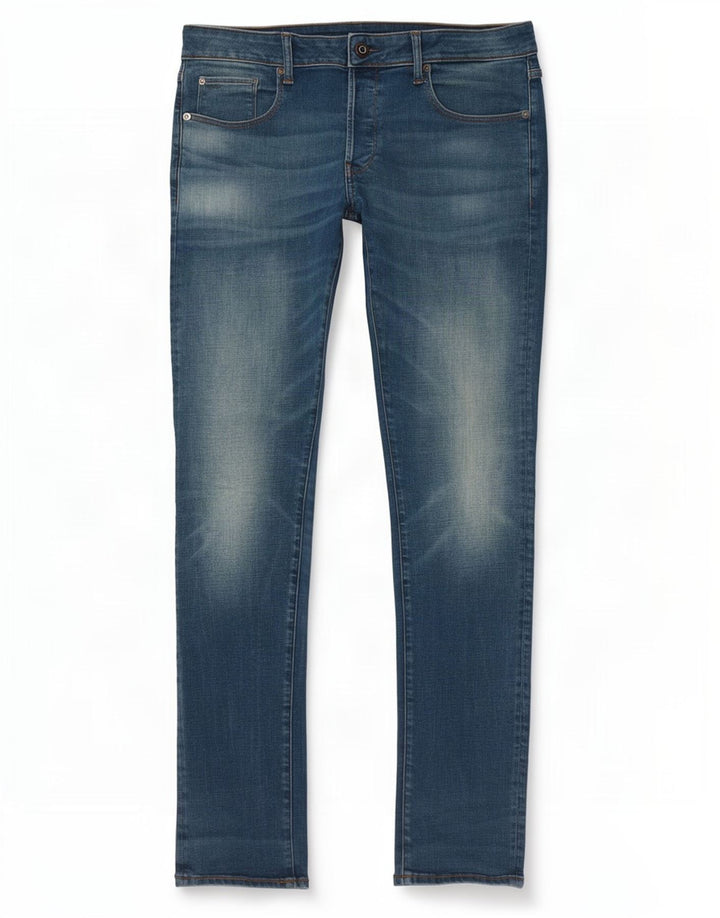 Blugi G-Star 3301 Slim pentru bărbați W34 L34 Bumbac albastru
