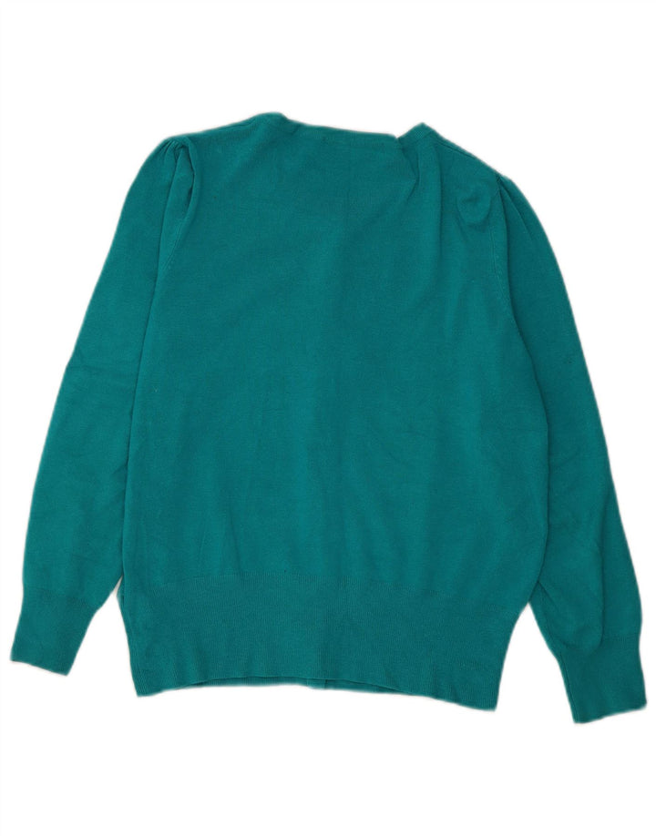 Pulover cardigan pentru femei Marks & Spencer UK 16 mare, albastru, viscoză