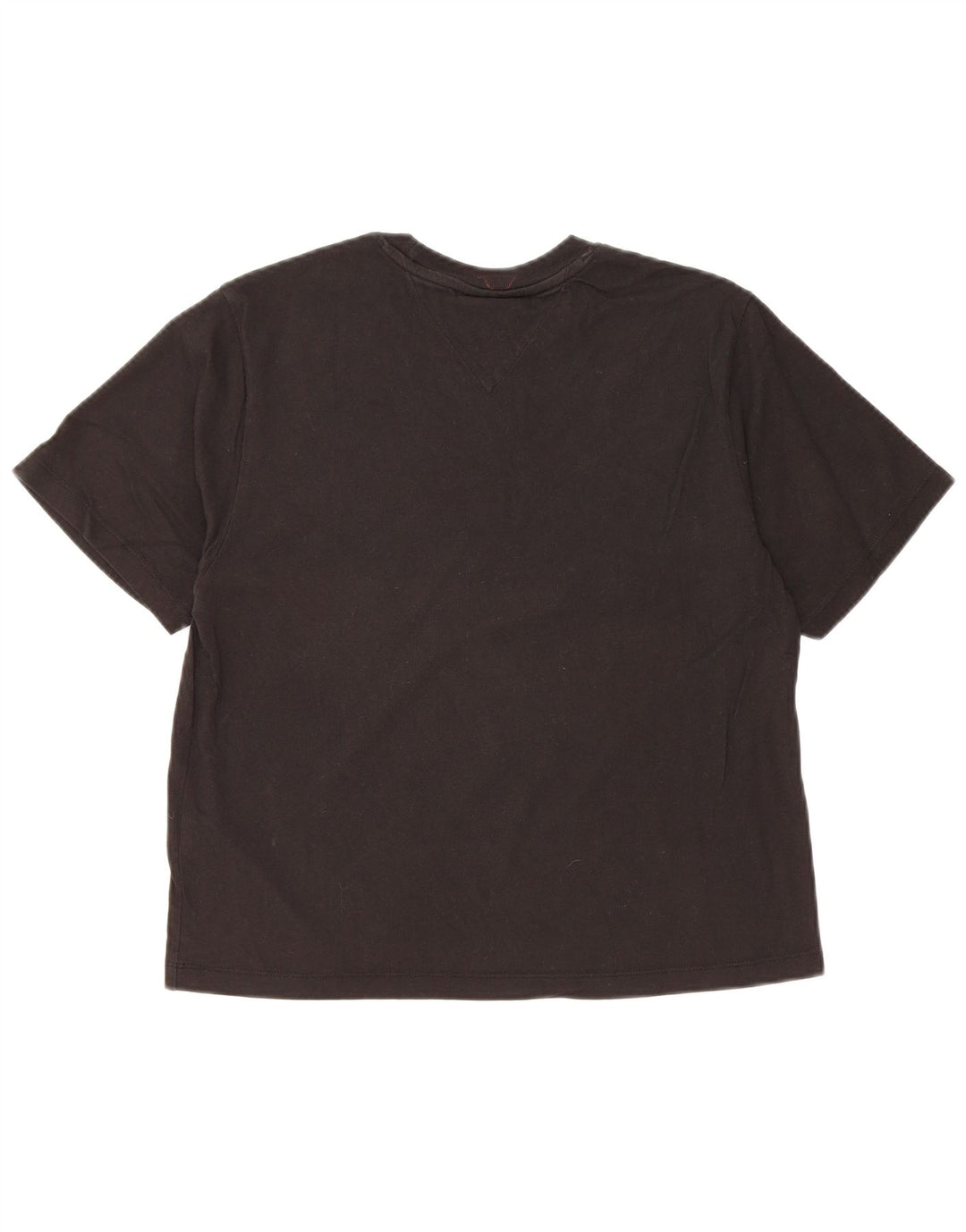 TOMMY HILFIGER Tricou cu grafic crop pentru femei Top UK 10 Bumbac negru mic