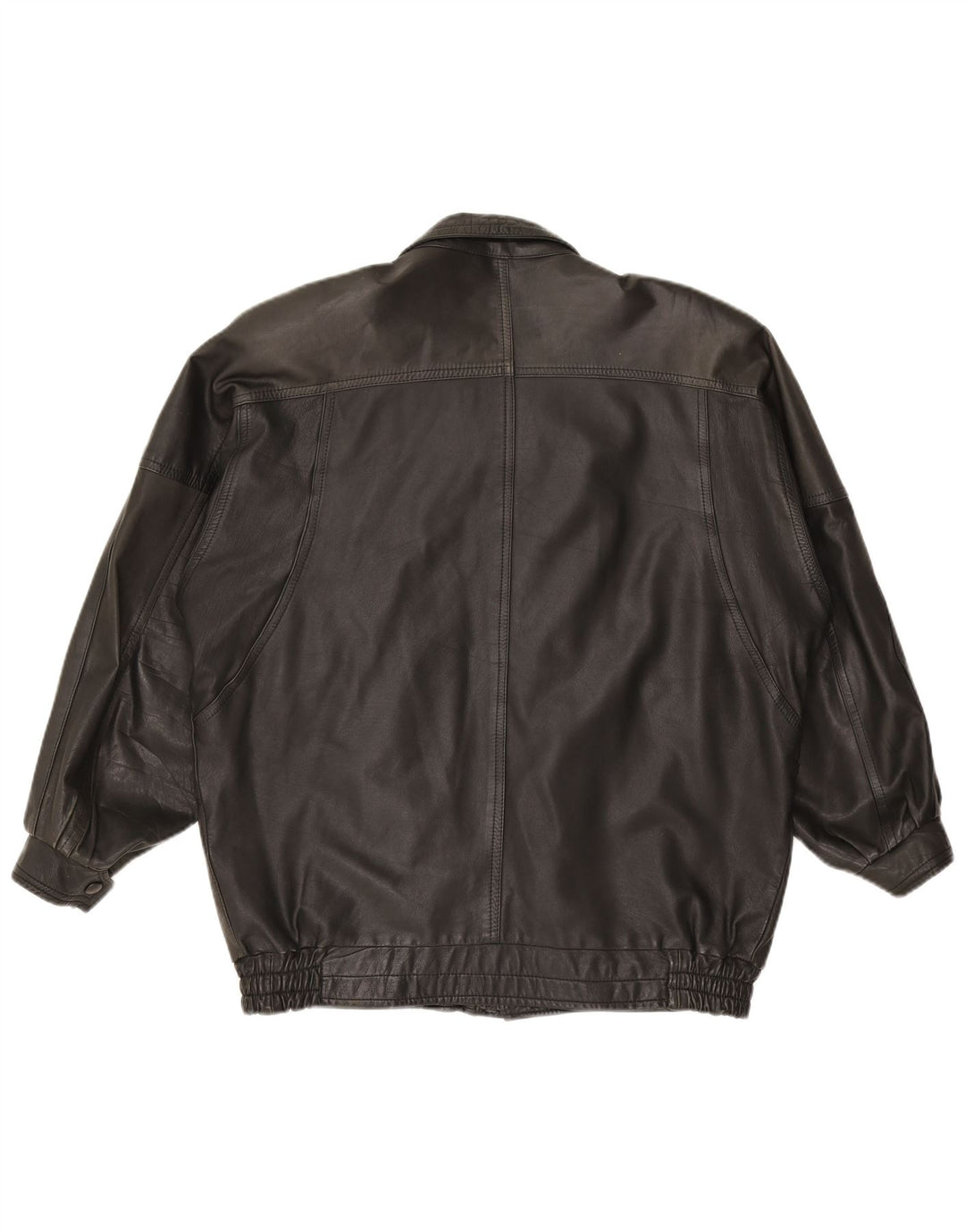 Jachetă de piele vintage pentru bărbați UK 42 XL neagră
