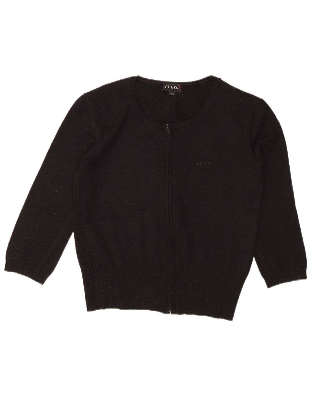 Pulover cardigan cu mâneci 3/4 pentru femei GUESS UK 14 mare negru