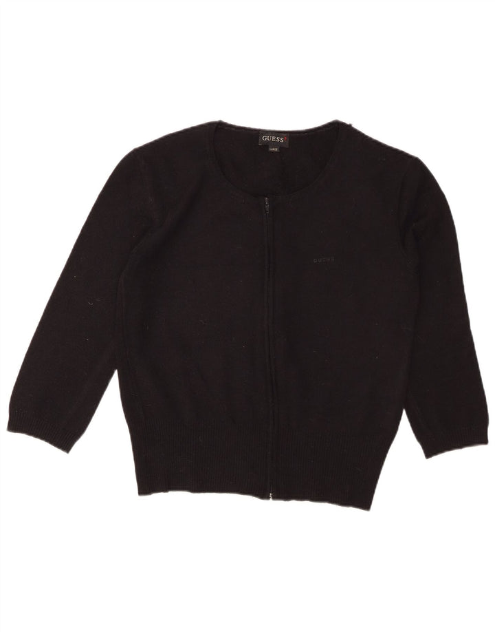 Pulover cardigan cu mâneci 3/4 pentru femei GUESS UK 14 mare negru