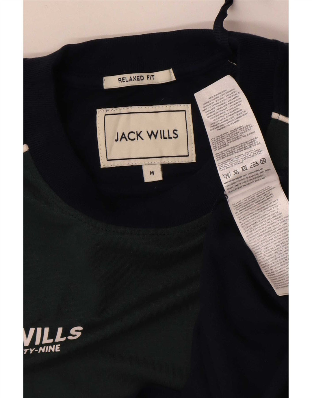 Tricou cu grafică Jack Wills pentru bărbați Top mediu albastru bleumarin la bloc de culoare
