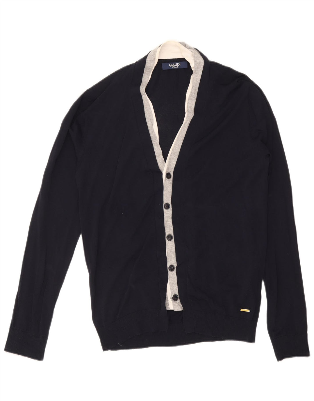 Pulover cardigan pentru bărbați Gaudi, mare, albastru bleumarin, viscoză