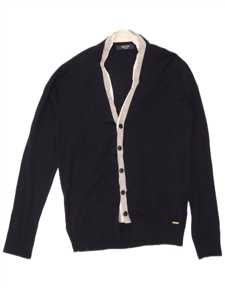 Pulover cardigan pentru bărbați Gaudi, mare, albastru bleumarin, viscoză