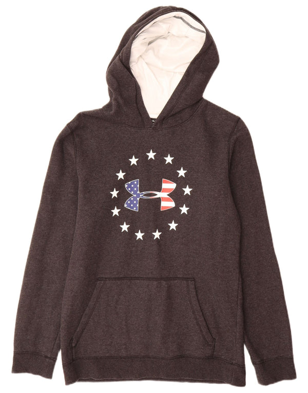 Pulover pentru băieți Cold Gear Graphic Hoodie Under Armour 13-14 ani XL gri