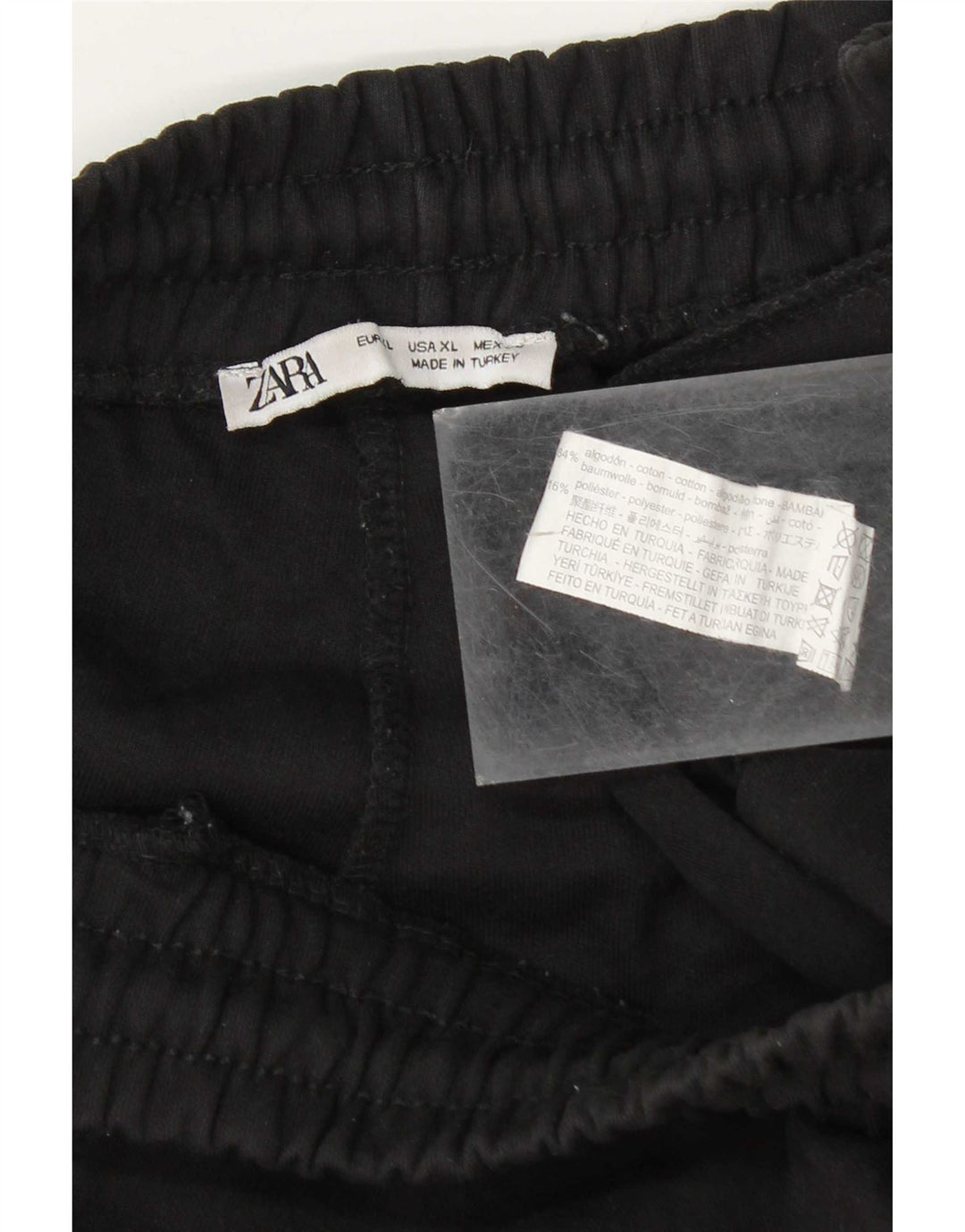 Pantaloni scurți sport pentru bărbați Zara XL bumbac negru