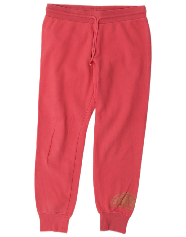 Pantaloni de trening cu grafic pentru femei Ellesse Pantaloni de jogging UK 12 Bumbac roz mediu